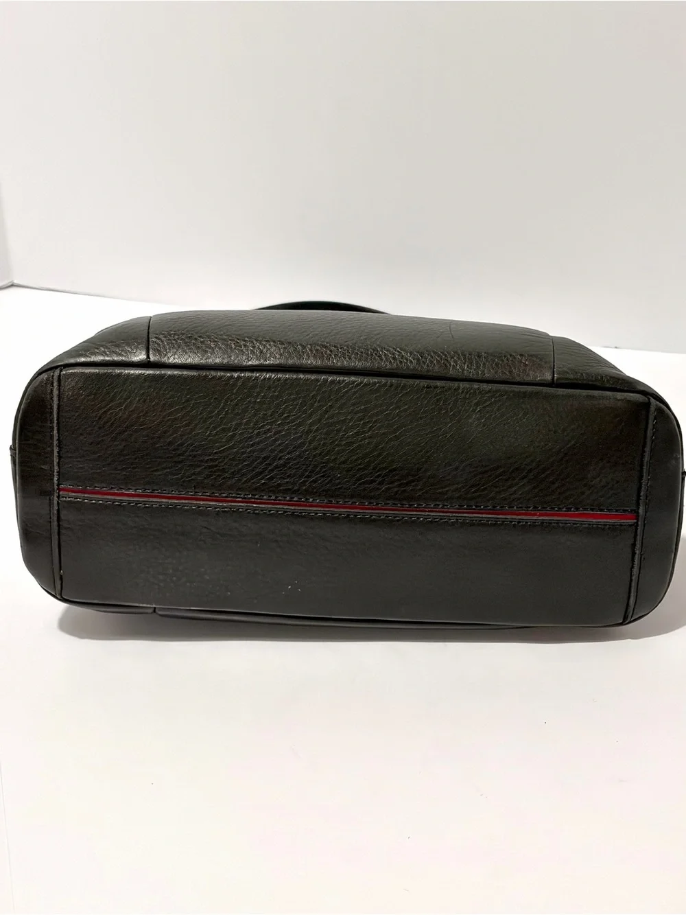 Hammitt Addie Medium Black Leather Tote with Red Zip Accents/Brushed Gold Hardwa